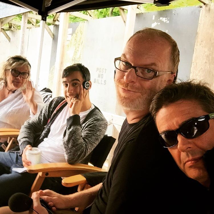 Besties!!!! #degrassi #nextclass @nancymay & @herosoup are soooooooo jealous! #setlife #degrassicrew #DExt's #videovillage (Instagram/mtness22)